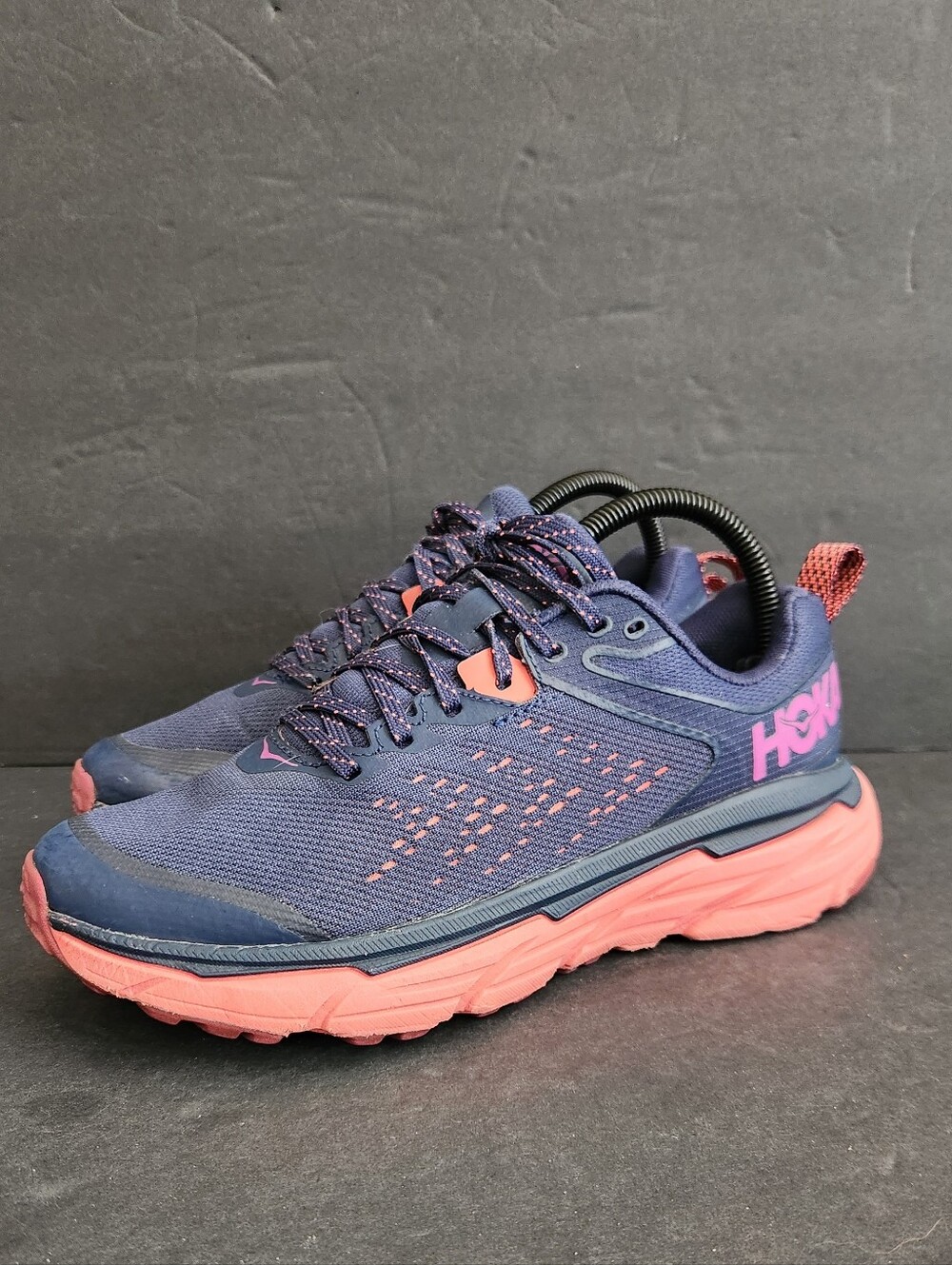 Hoka One One Challenger ATR 6 Navy Blue/Coral Running Shoes Women's Size 6.5